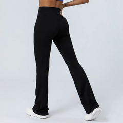 Womens High Waist Sports Leggings – Solid Color Stretch Workout Pants