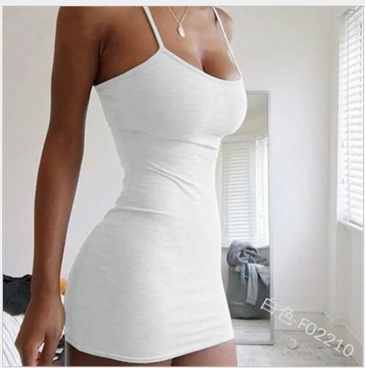 Women's Sexy Solid Color Mini Dress – Tight-Fit Nightclub Outfit