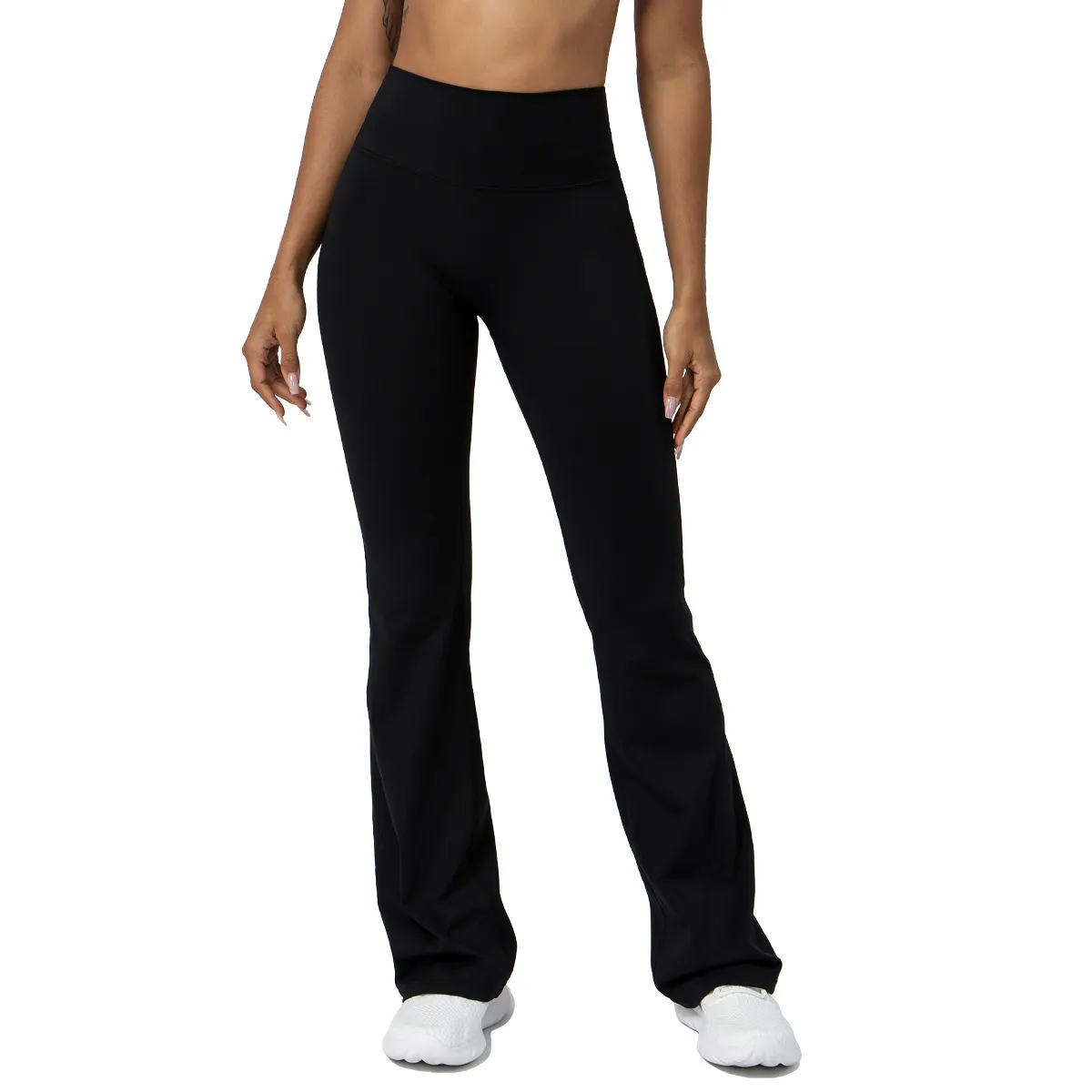 Womens High Waist Sports Leggings – Solid Color Stretch Workout Pants