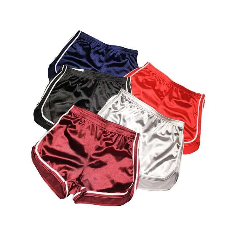 Womens High Waist Color Block Sports Shorts – Elastic Fit Summer Workout Bottoms